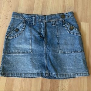 Denim mini skirt